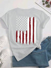 Show Your American Pride with Women's Patriotic Short Sleeve T-Shirt