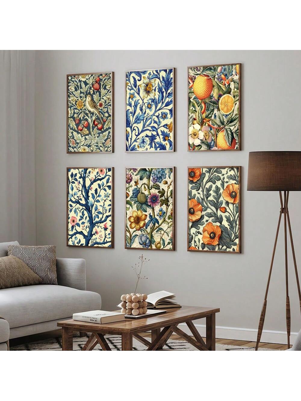 Add a touch of farmhouse charm to your modern home with our Vintage Gallery Print Set. These retro fruit, floral, and botanical posters will elevate your interior decor. Made from high-quality materials, each print adds a pop of color and nostalgia to any room.