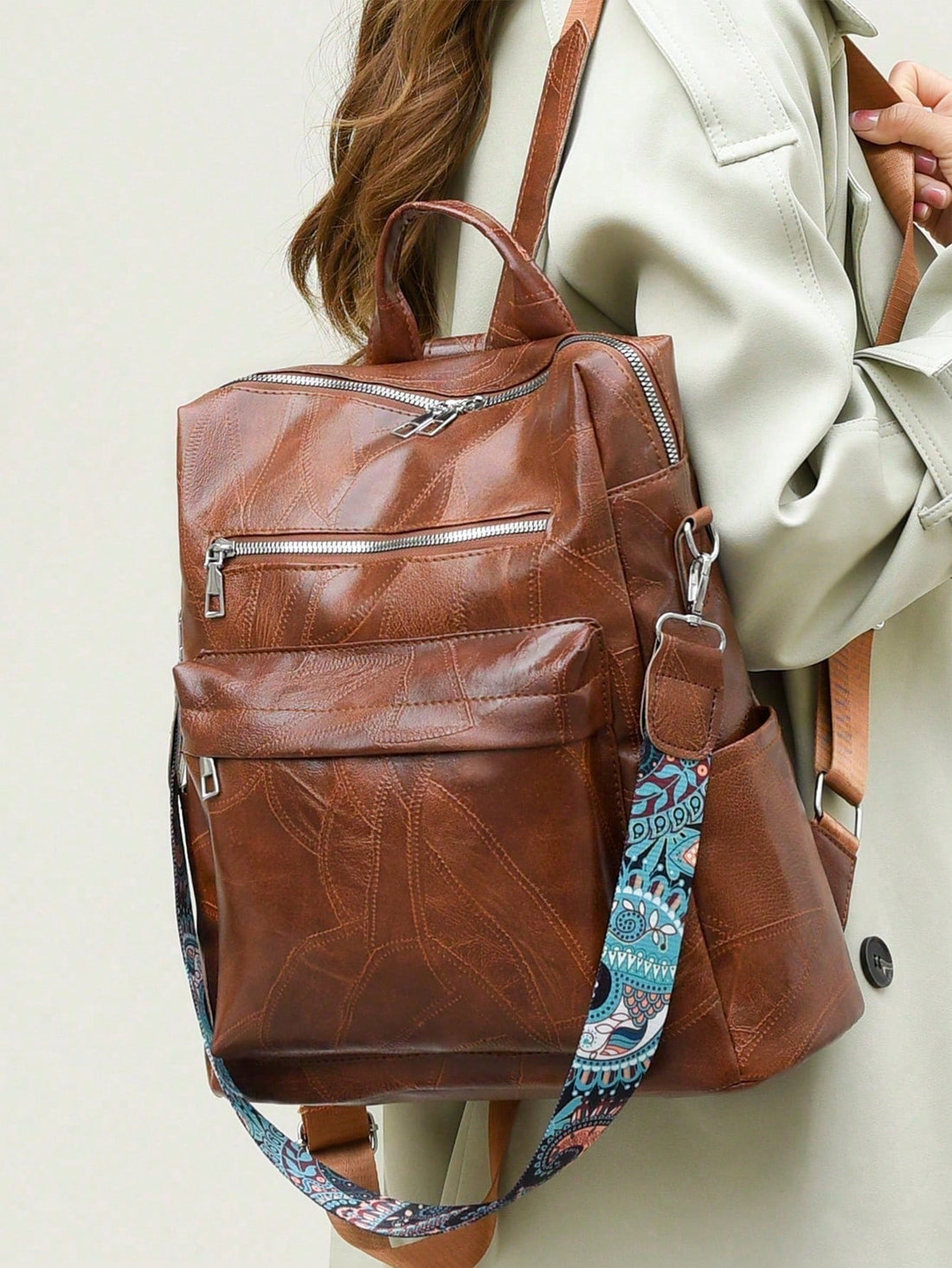 Introducing the Vintage Solid Color Dual-Use Backpack, the ultimate stylish and functional companion for women. Featuring a vintage solid color design, this backpack offers versatile dual-use for any occasion. With its spacious interior and comfortable straps, it's the perfect combination of fashion and functionality. Upgrade your style and convenience with this must-have backpack.
