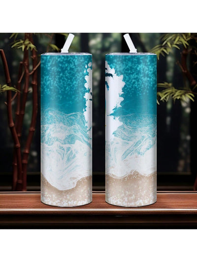 Summer Beach Party Stainless Steel Tumbler: Stay Cool All Year Round!