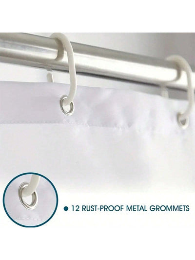 Elegant 3D Embossed Swan Shower Curtain Hooks – Waterproof Bathroom Decor