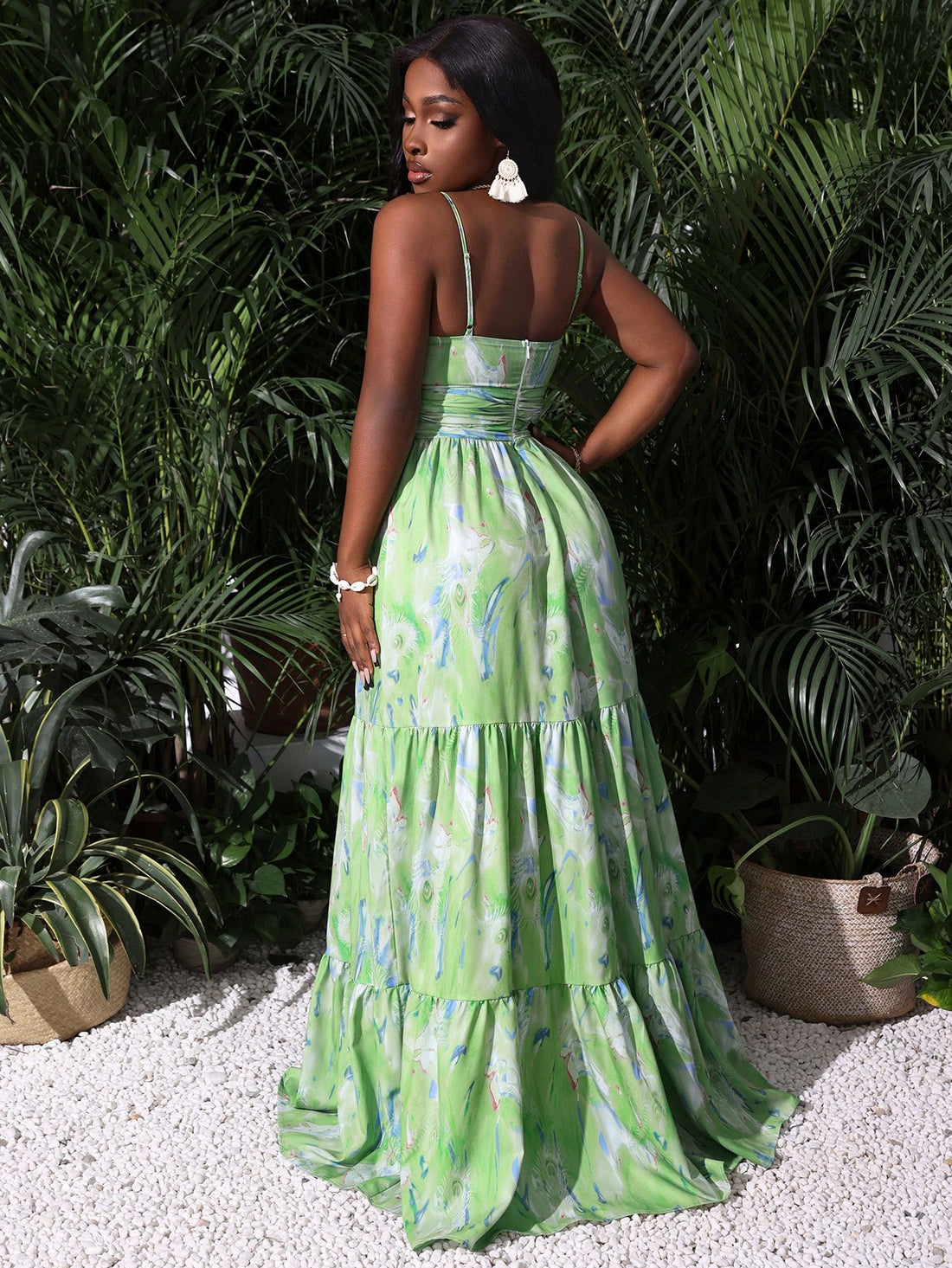 The Ultimate Holiday Slay Printed Strappy Dress for Women is a must-have for any fashion-forward woman. Made with high-quality materials and featuring a trendy printed design, this dress will instantly elevate your holiday style. With its strappy details and flattering fit, you'll feel confident and chic at any holiday event.