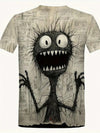 Fun and Playful Men's Cartoon Printed Short Sleeve T-Shirt for Summer