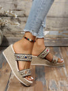 Summer Chic: Colorful Woven Wedge Slippers for Fashionable Women