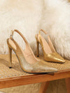 Glamorous Gold Thin Heel High Heels: The Ultimate Summer Shoe