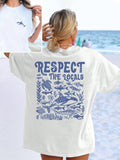 Introducing the Ocean Chic: Women's Fashionable Animal Print Summer T-Shirt. Stay stylish this summer with our trendy animal print design, made from high-quality materials for maximum comfort and durability. Perfect for any occasion, this t-shirt will add a touch of chic to any outfit. Upgrade your wardrobe with Ocean Chic today.