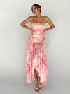 Enchanting Elegance: Women's Floral Print Strapless Slim Dress for Any Occasion