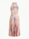 Stunning Tie-Dye Keyhole Dress with Pleats - Your Must-Have Summer Look