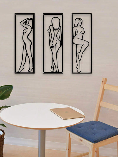 Elegant Black Iron Wall Art: Sexy Decorative Hanging Piece for Your Home