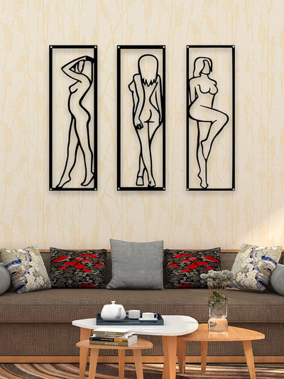 Elegant Black Iron Wall Art: Sexy Decorative Hanging Piece for Your Home