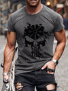 Elevate Your Style with Men's Abstract Printed Short Sleeve Tshirt