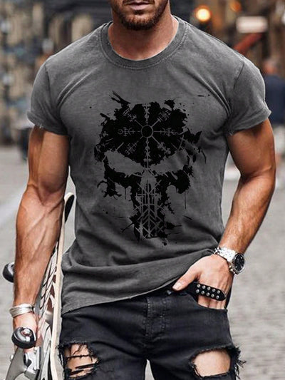 Elevate Your Style with Men's Abstract Printed Short Sleeve Tshirt