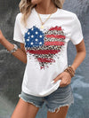 Summer Outing Love: Heart and Star Printed Casual T-Shirt