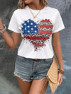 Summer Outing Love: Heart and Star Printed Casual T-Shirt