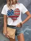 Summer Outing Love: Heart and Star Printed Casual T-Shirt