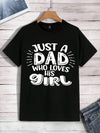 Men's Basic Casual Short Sleeve T-Shirt with Stylish Letter Slogan Print