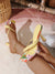 Sunny Yellow Bohemian Chic High Heel Flip Flops: Stand Out in Style This Summer