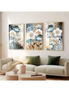 Golden Delight 3-Piece Butterfly Leaves Wall Art Set for a Stylish Living Room