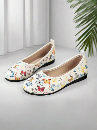 New Arrival: Elegant Butterfly Pattern Flat Shoes for Women - Perfect for Weddings & Music Festivals at Low Prices