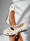 New Arrival: Elegant Butterfly Pattern Flat Shoes for Women - Perfect for Weddings & Music Festivals at Low Prices