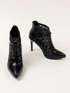 Black Mesh Glittery Rhinestone Boots: The Ultimate Event Staple for Women
