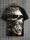 Skulls and Style: Men's Casual Short Sleeve T-Shirt for Summer