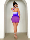 Gradient Glamour: One Shoulder Bodycon Dress for Every Occasion