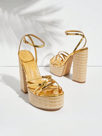 Golden Goddess Platform Sandals: The Ultimate Beach Vacation Essential