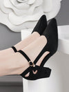 Chic & Comfortable Women's Chunky Heel Pumps – Trendy Strappy Design