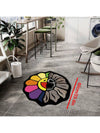 Cartoon Funny Rainbow Sunflower Patterned Carpet: Irregular Shaped Rug for Every Room in Your Home