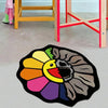 Cartoon Funny Rainbow Sunflower Patterned Carpet: Irregular Shaped Rug for Every Room in Your Home