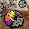 Cartoon Funny Rainbow Sunflower Patterned Carpet: Irregular Shaped Rug for Every Room in Your Home