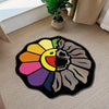 Cartoon Funny Rainbow Sunflower Patterned Carpet: Irregular Shaped Rug for Every Room in Your Home