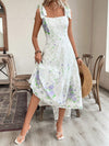 Freshen up Your Wardrobe with the Simple Daily Wear Random Floral Pattern Dress