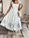 Freshen up Your Wardrobe with the Simple Daily Wear Random Floral Pattern Dress