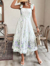 Casual Floral Pattern One-Piece Dress for Everyday Wear