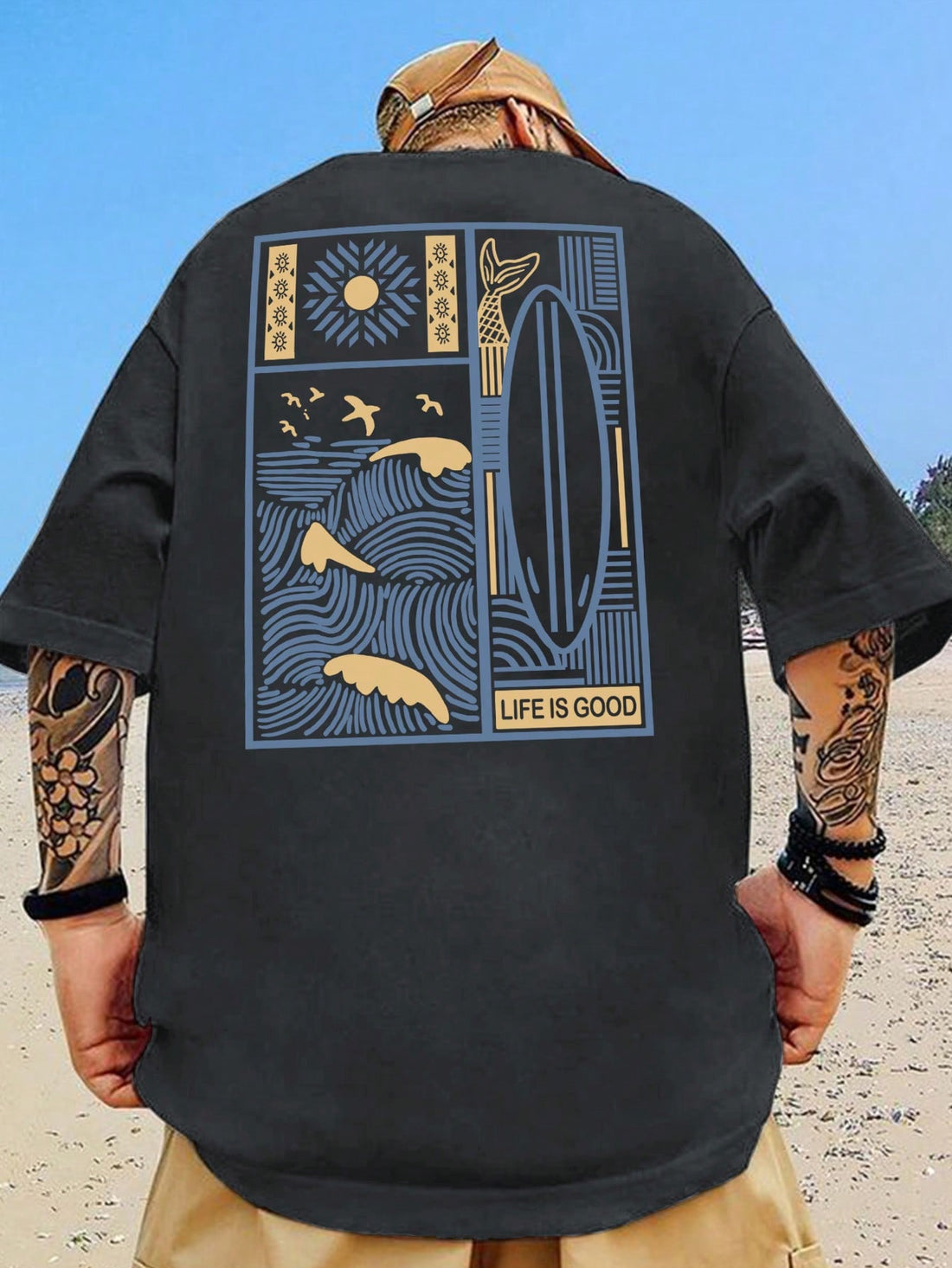 Get ready to make a statement this summer with our stylish men's graphic print short sleeve t-shirt. Made for casual wear, this shirt will add a touch of personality to any outfit. Perfect for standing out at summer events or just lounging around. Get yours today!