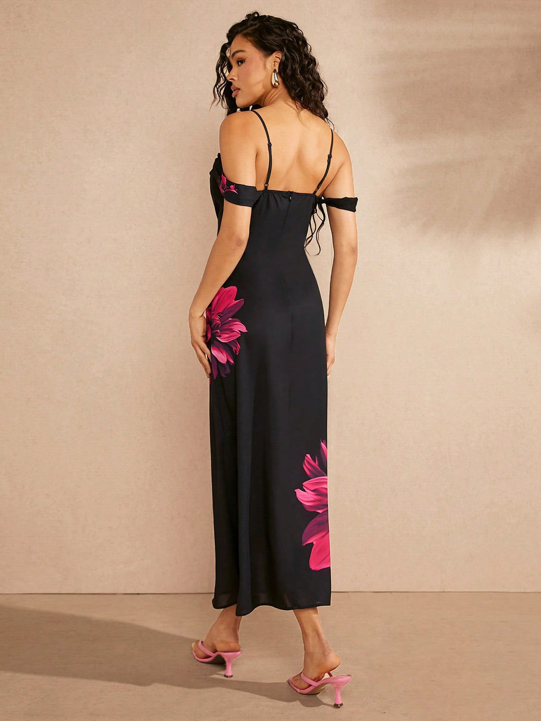 Step into summer with this chic off-shoulder floral dress that’s perfect for elegant outings. Its breezy design and vibrant floral pattern bring a playful touch to your wardrobe, keeping you cool and stylish all day long. Whether it’s a garden party or a casual brunch, this dress adds a flirty flair to your look with effortless charm.