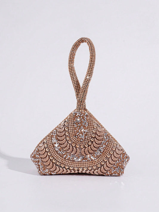 Dazzling Diamond Evening Clutch: Glittery Handbag for Sparkling Parties