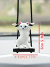 Cutesy Cat Car Ornament: A Swinging Dancing Feline for Rearview Mirror Decor in Autumn