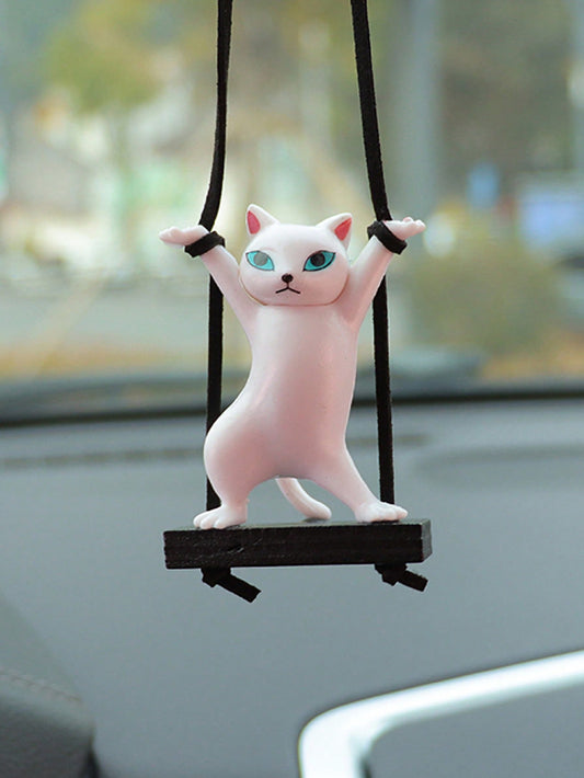 This Cutesy Cat Car Ornament adds a touch of whimsy to your rearview mirror decor. The playful feline swings and dances along with your car's movements, bringing joy to every drive. Its autumn-inspired design adds a seasonal touch to any car.