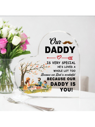 Father's Day Heart-Shaped Acrylic Gift: Our Daddy Is Special