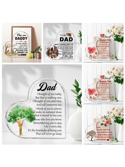 Father's Day Heart-Shaped Acrylic Gift: Our Daddy Is Special