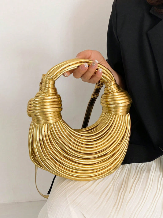 Indulge in luxury with the Golden Elegance: Luxurious Designer Handwoven Noodle Bag Collection. Each bag is meticulously handwoven to perfection, exuding elegance and sophistication. With this collection, you will stand out from the crowd and elevate your style to the next level.