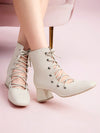 Crystal British Wind Short Boots: Stylish Chunky Heel for Spring & Autumn