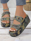 Stylish Camouflage Wedge Waterproof Sandals for Fashionable Outdoor Adventure