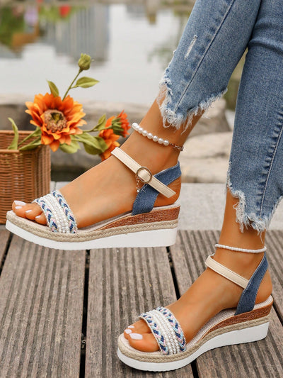 Step into Summer in Princess Style: Women's Wedge Heels Platform Sandals