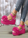 Summer Style: Women's Plus Size Waterproof Platform Wedge Sandals with Braided Straps