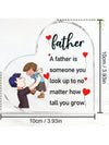 Father's Day Heart-Shaped Acrylic Gift: Thoughtful Father Ornaments and Home Decorations