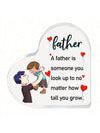 Father's Day Heart-Shaped Acrylic Gift: Thoughtful Father Ornaments and Home Decorations